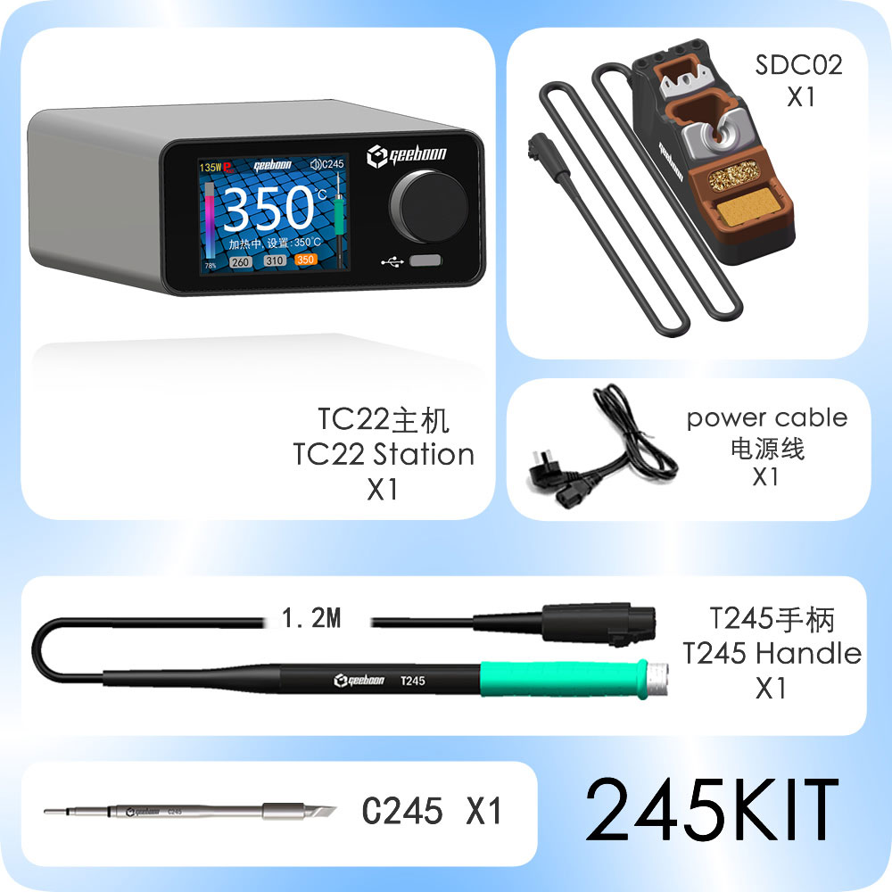 Electronics Repair Kit With Soldering Iron - GEEBOON TC22 Kit de estación de