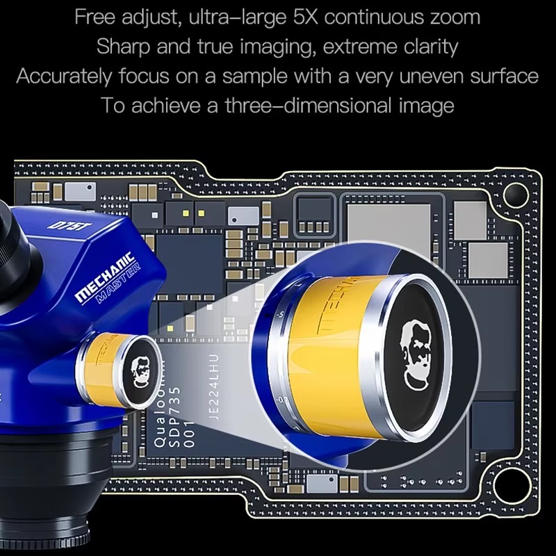 Electronics Repair Degree - Microscopio estéreo Trinocular D75T, Zoom continuo
