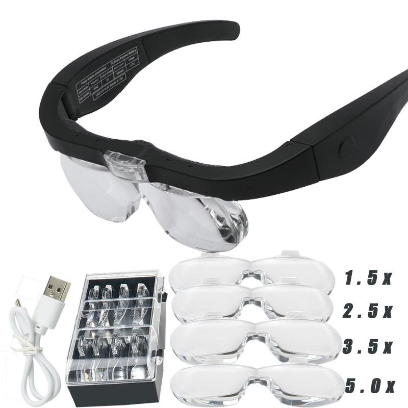 Electronics Repair Glasses - Lupas Lupa 1.5X 2.5X 3.5X 5.0X