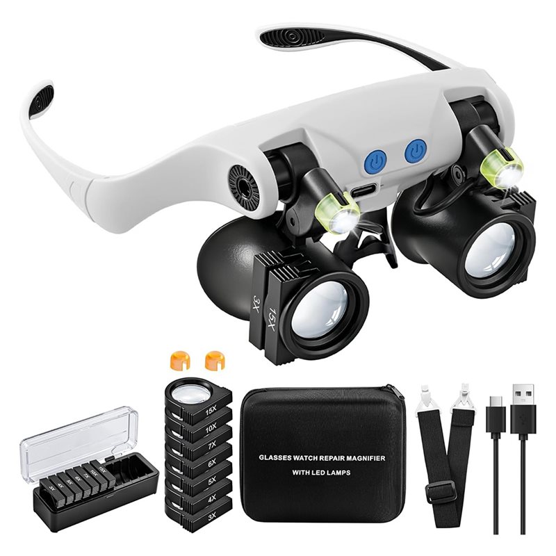 Electronics Repair Glasses - Lupas con luz LED ABUP, lupa