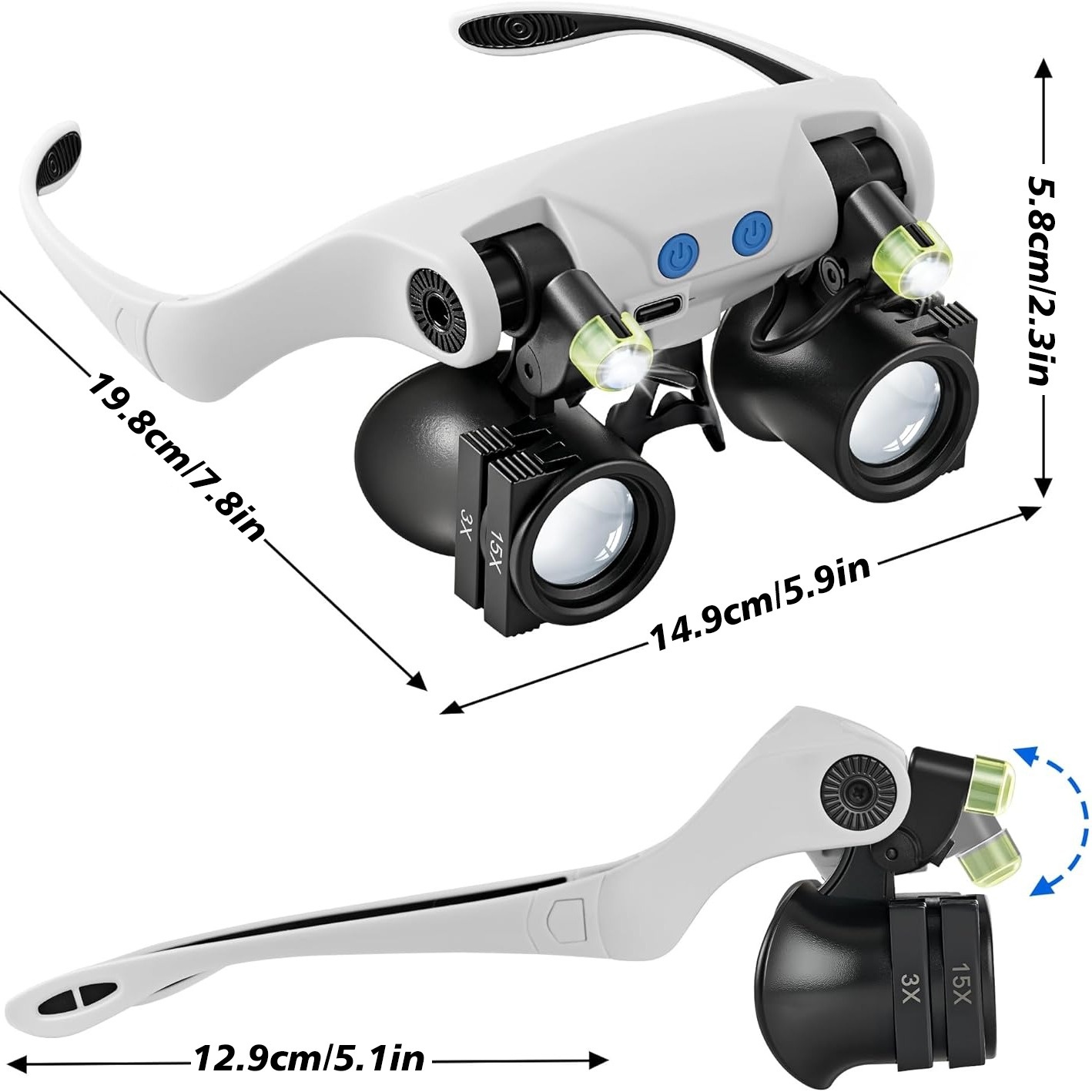 Gafas de aumento LED para la c - Electronics Repair Glasses reseña y precio