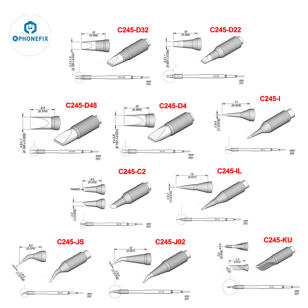 Puntas de la serie OEM C245 C4 - Electronics Repair Kit With Soldering Iron reseña y precio