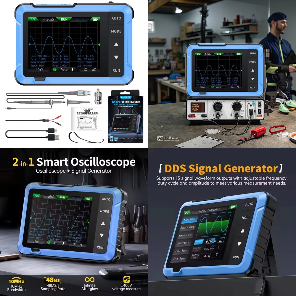 Osciloscopio Digital Portátil  - Electronics Repairing reseña y precio