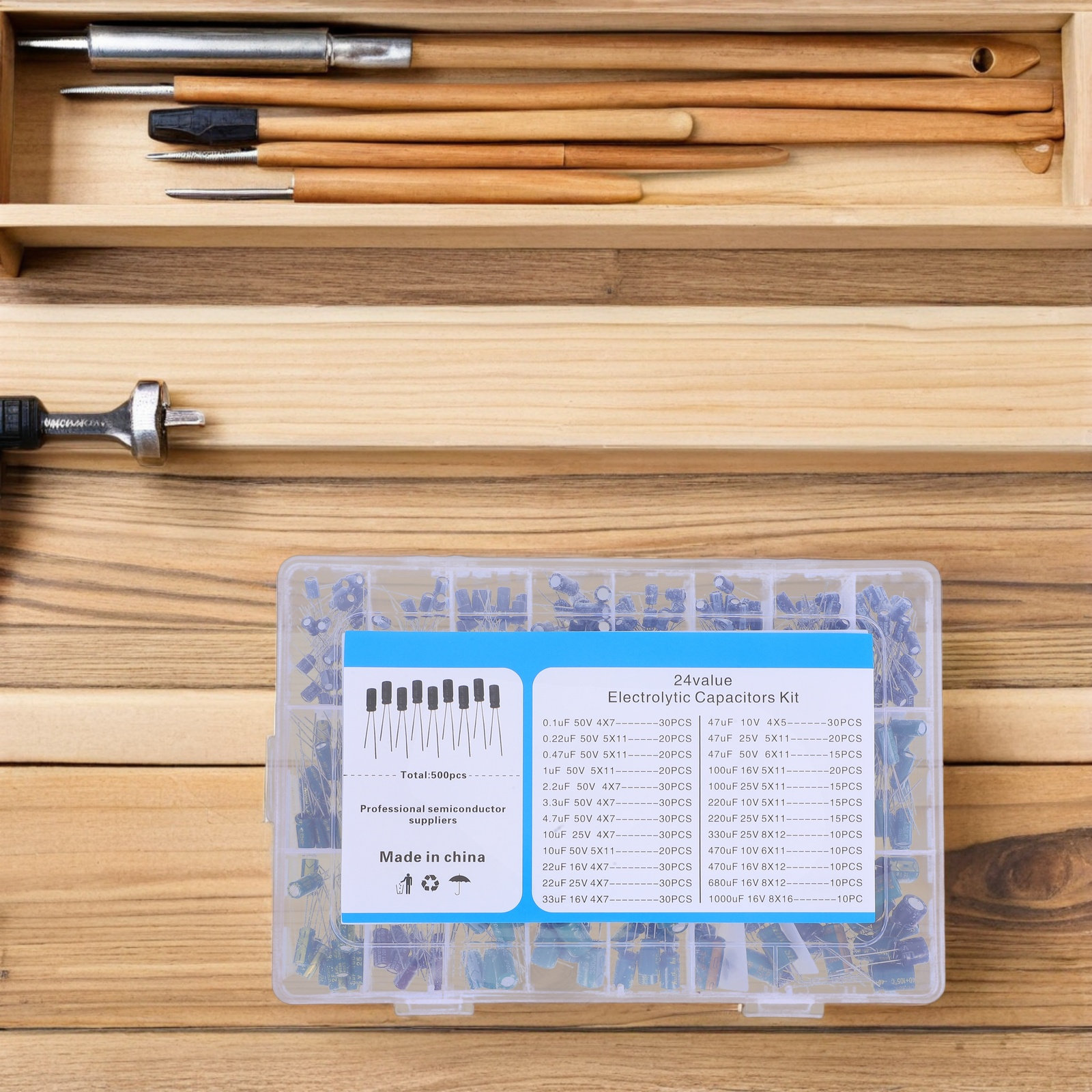 Kit de 500 Condensadores Elect - Electronics Repairing reseña y precio